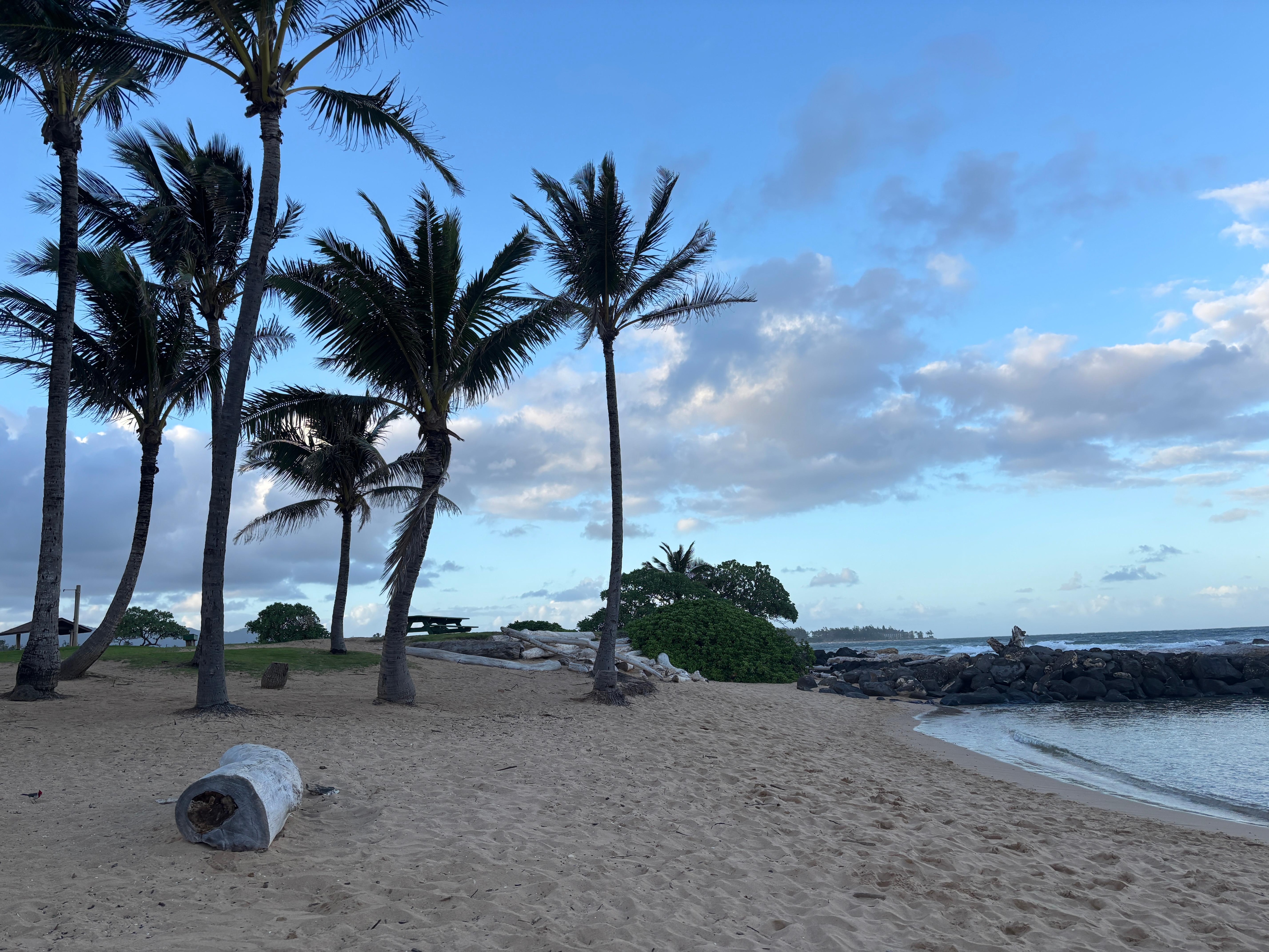 Sunset view of beach area