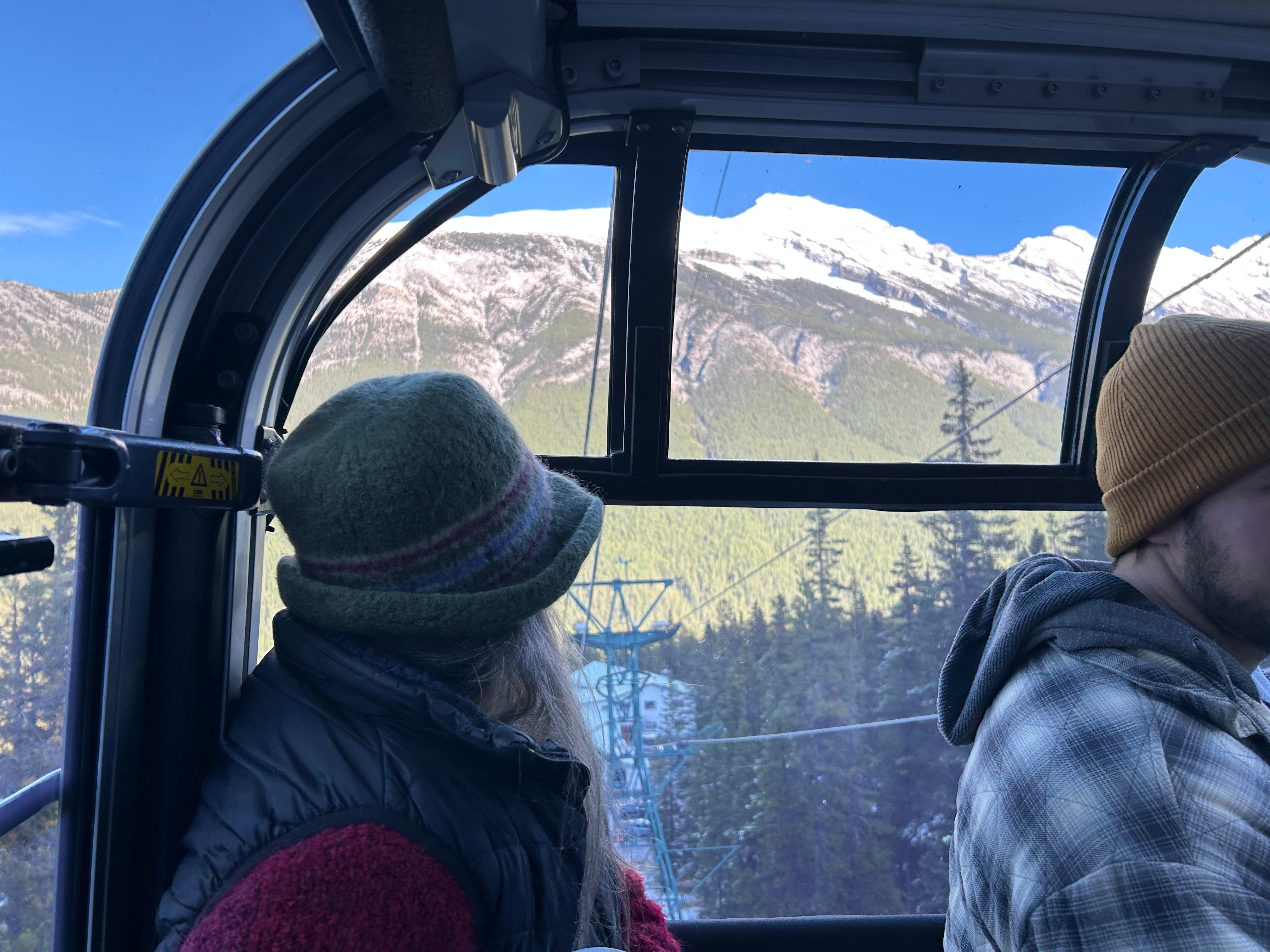 Gondola ride up Sulfur Mountain.