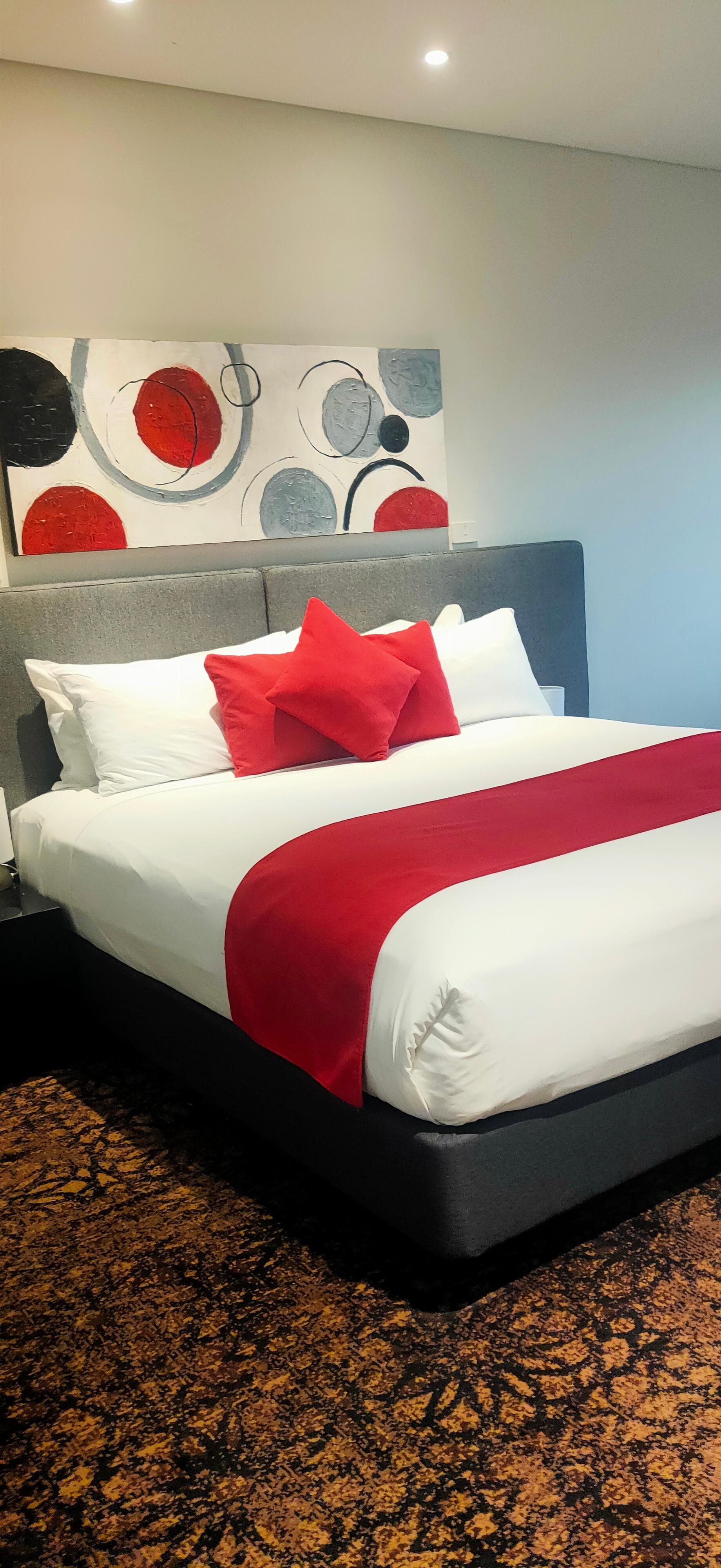 Spacious room with huge comfortable bed