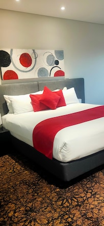 Spacious room with huge comfortable bed