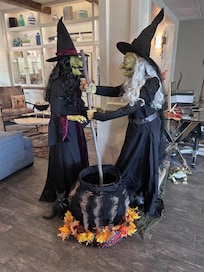 Decorated so cute for Halloween! Lobby , hallways, and breakfast area.