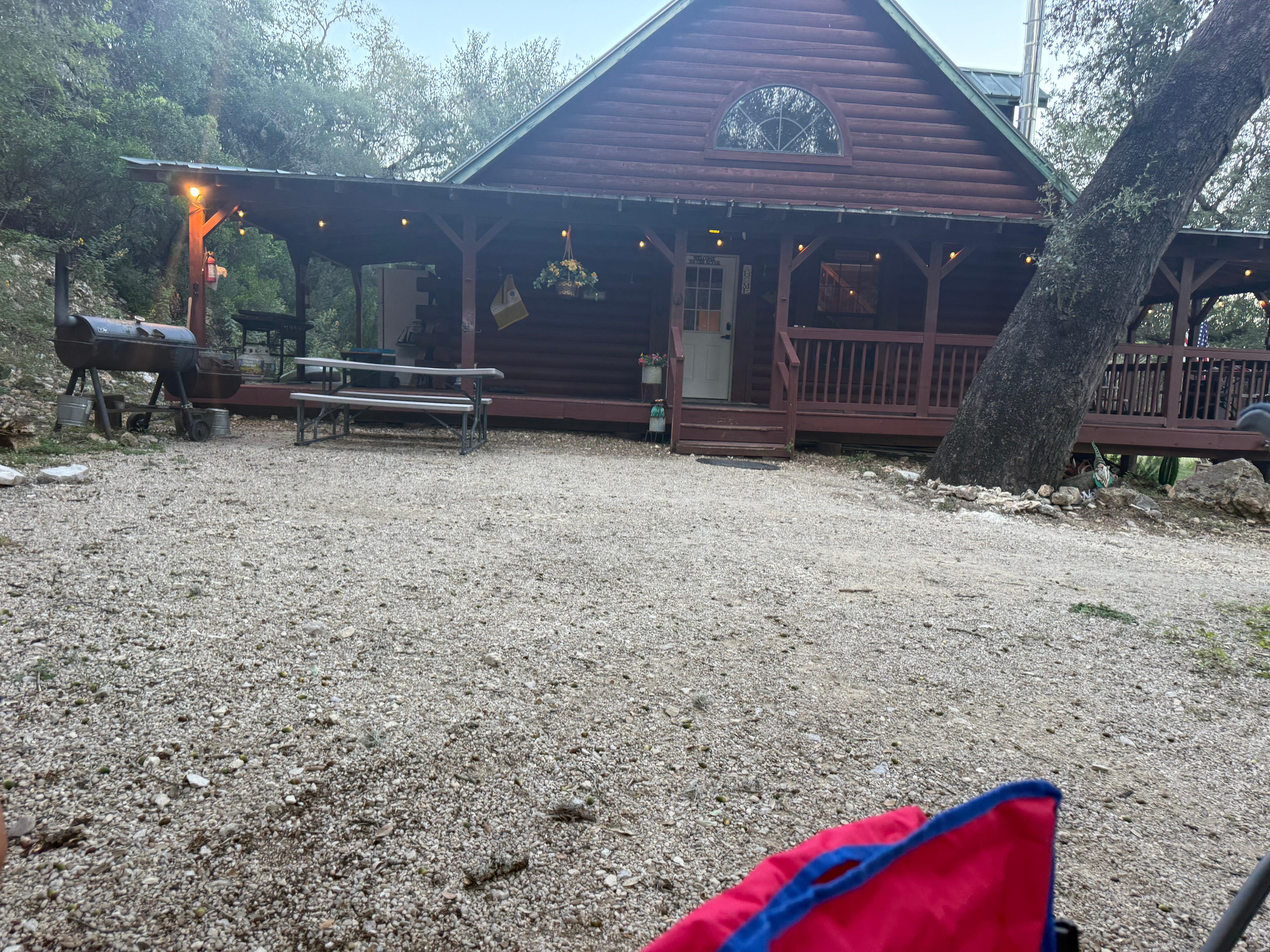 Cabin view from fire pit