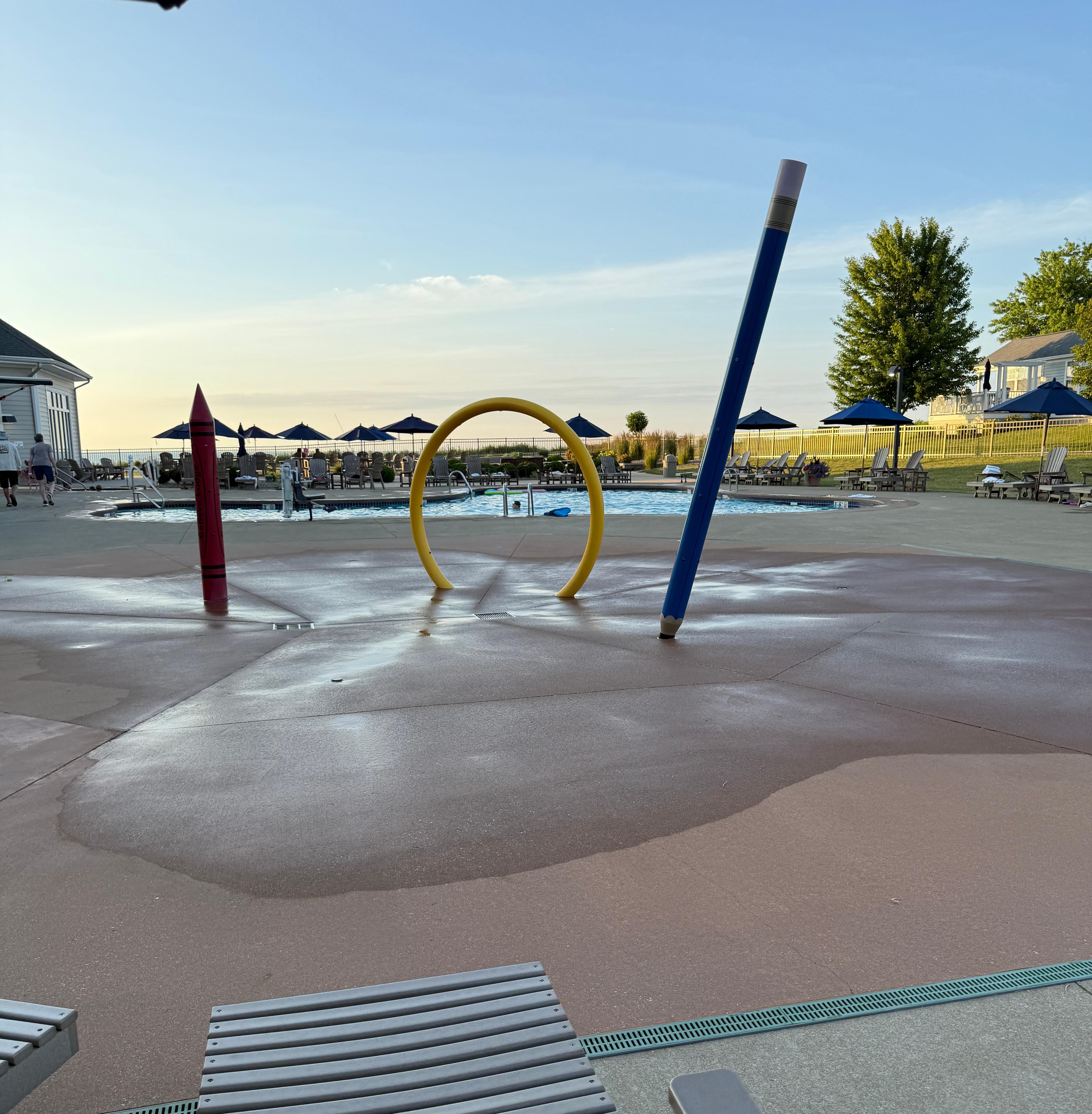 Outdoor pool area