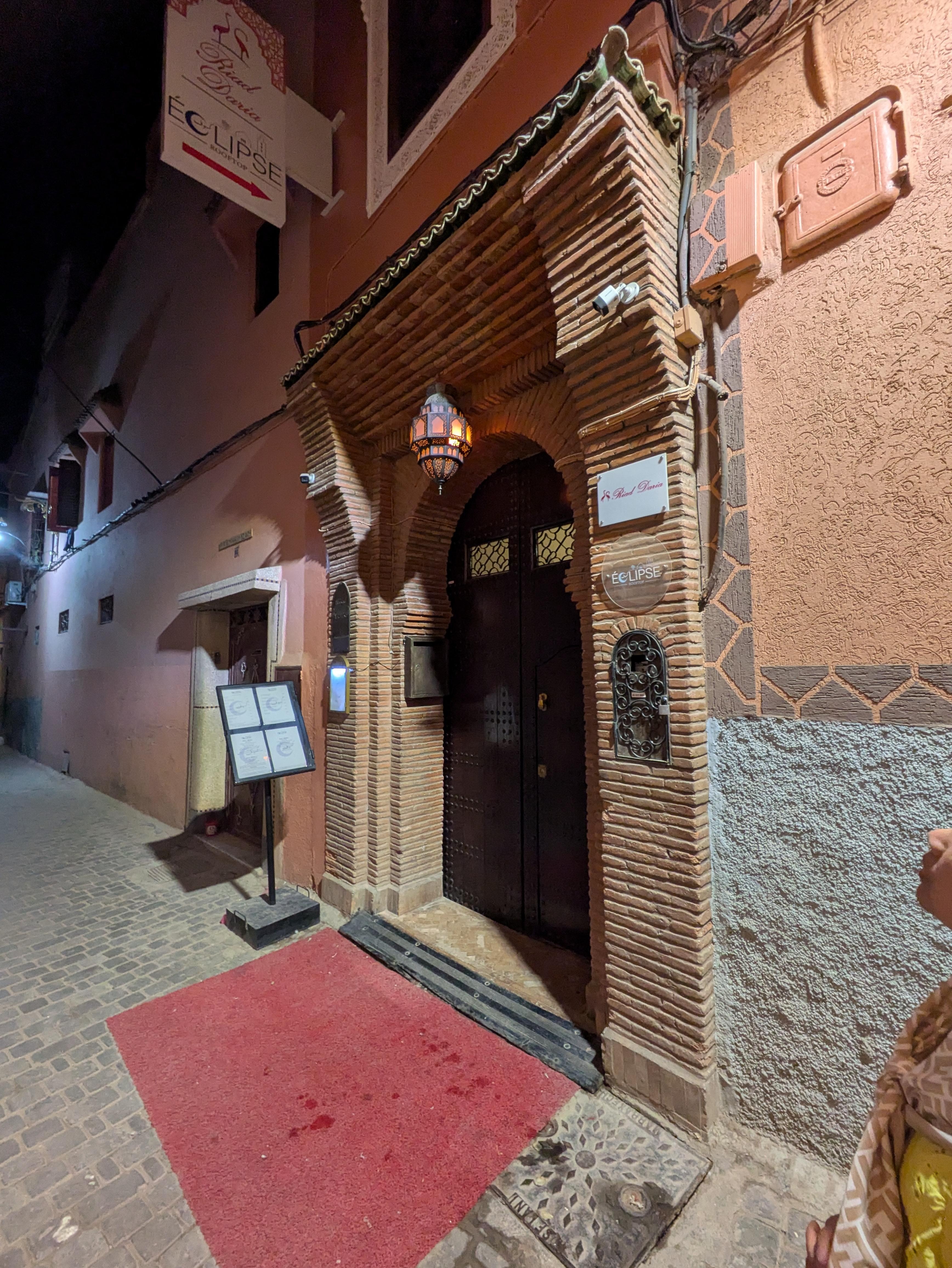 Hidden behind a wooden door.