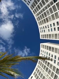 Looking up from my beach chair.