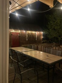 Part of the outside patio