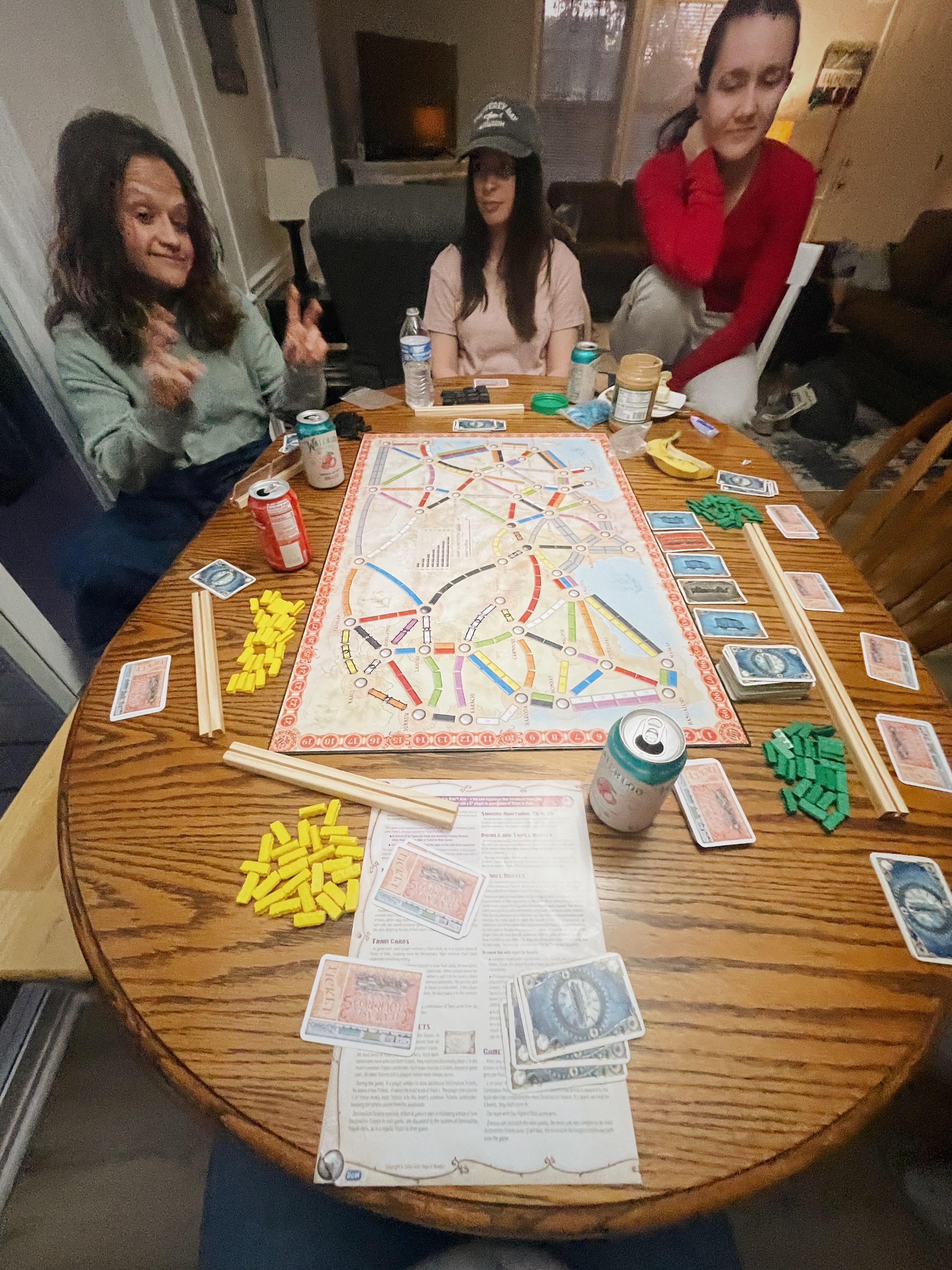 played ticket to ride on Saturday afternoon at the dining room table