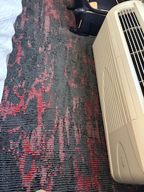Can’t tell from these pictures but this whole carpet area in front of the AC unit was soaking wet