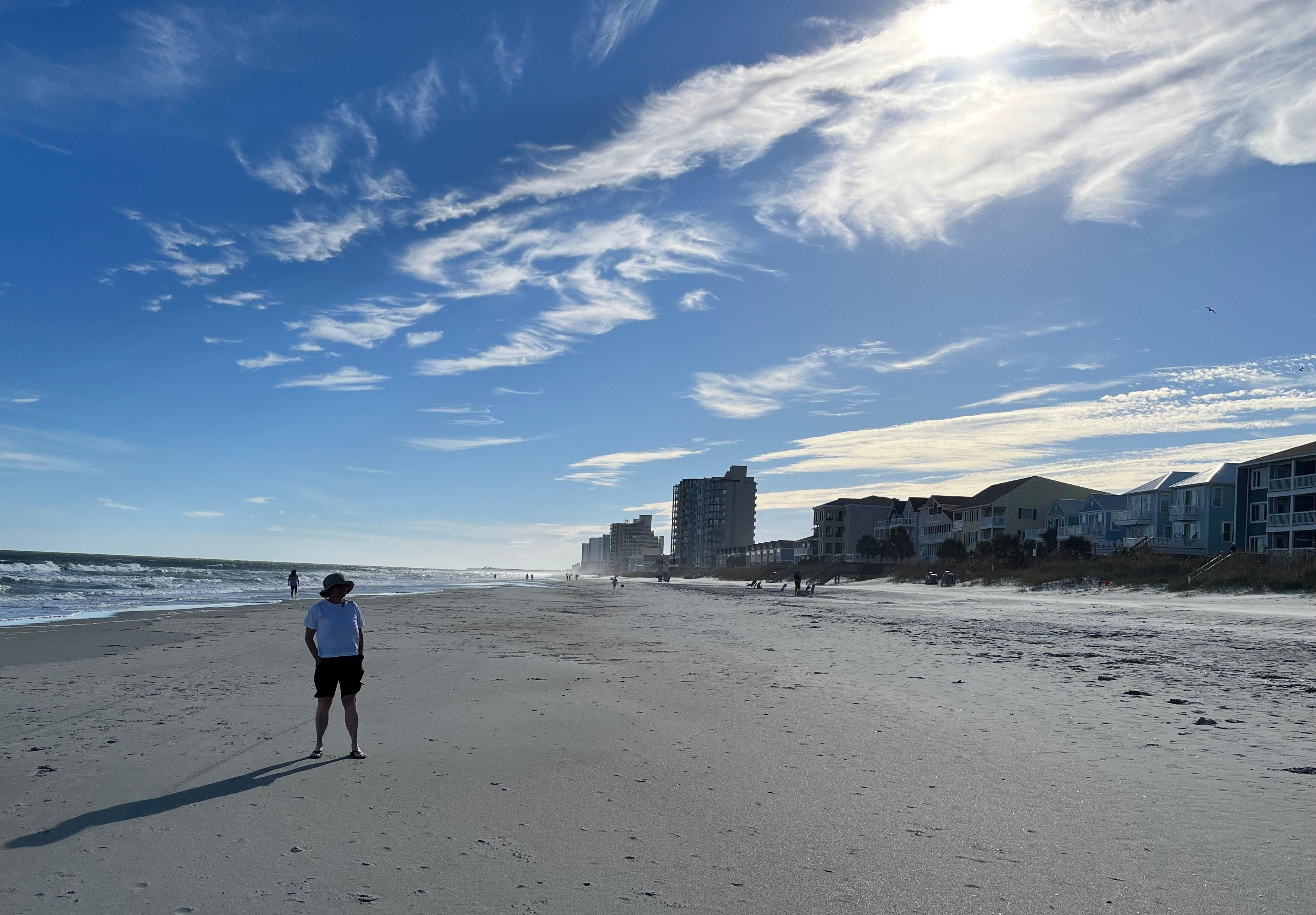 Looking South along the beach.