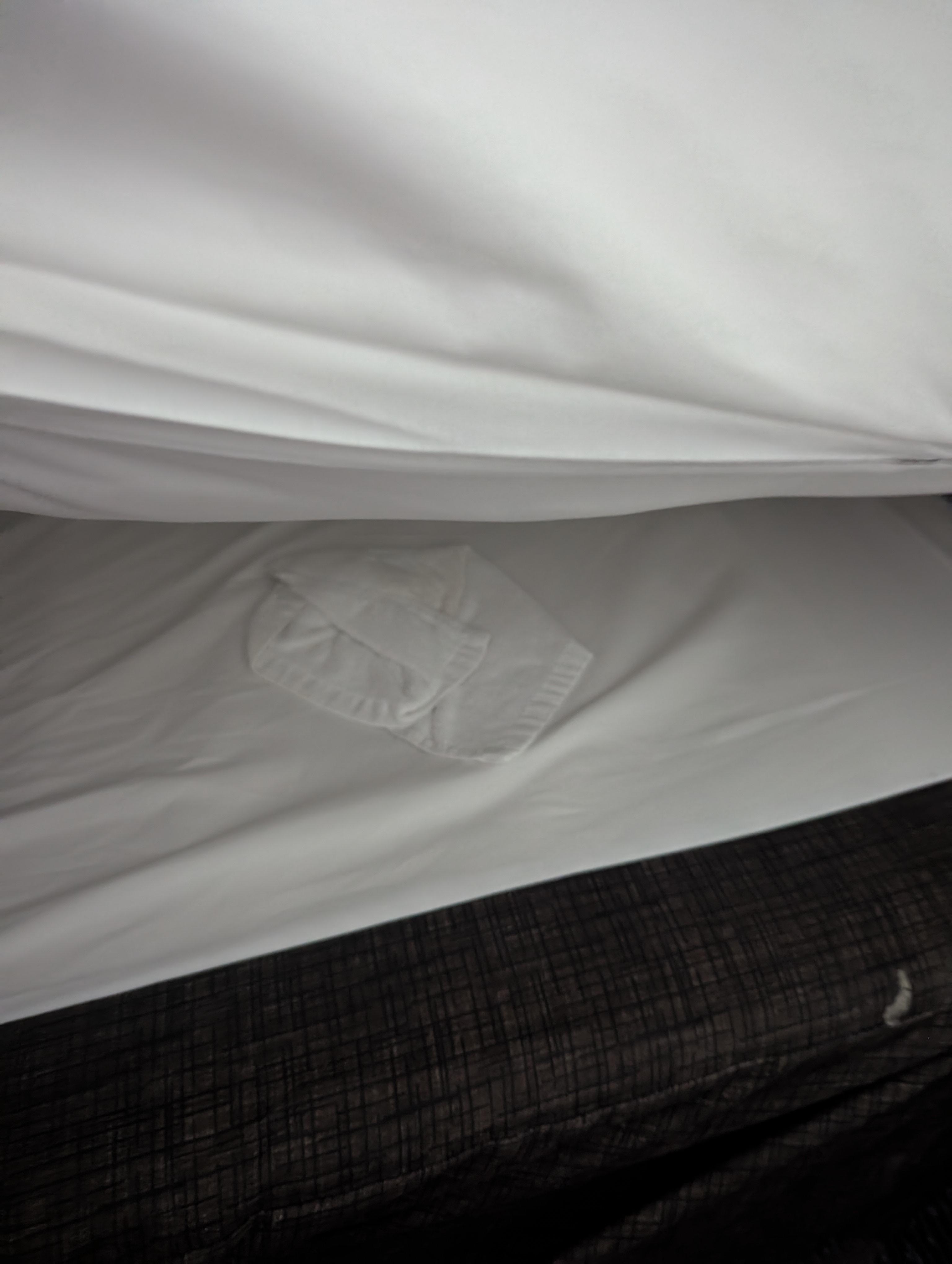 Wash cloth under the mattress