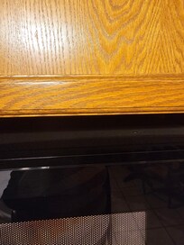 Top of dusty microwave