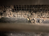 Looks like the heater was never cleaned. There is a heavy mold smell.