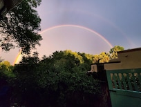 A double rainbow the last evening of our stay.