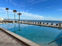 The outdoor pool that is open