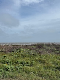 Looking out over the water from the end of the driveway