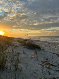Sunrise on the beach at the house