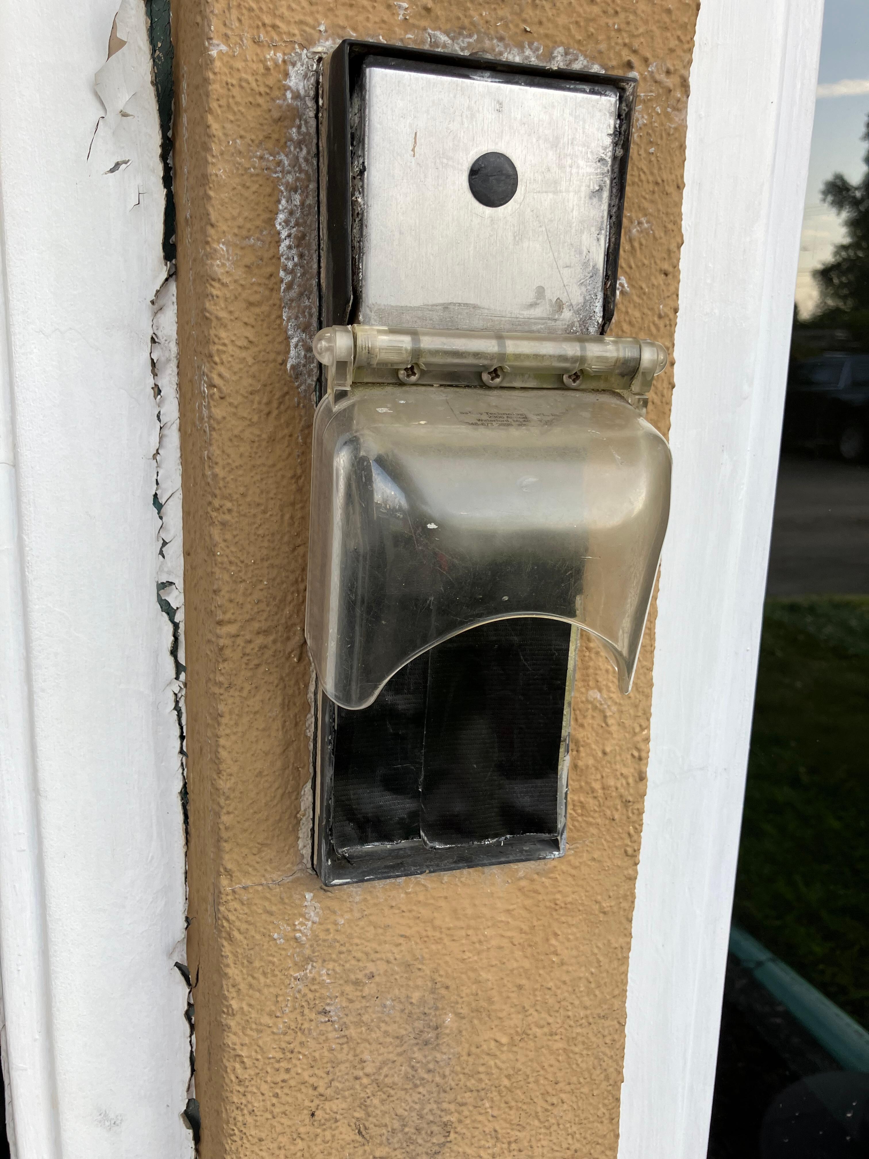 Outside key code! No need to use anyone could walk in