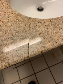 Crack in granite sink top