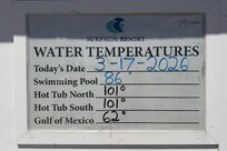 Chilly outside, but the pool and hot tub were the perfect temp.
