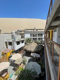 View from the 3rd floor balcony of the common areas.