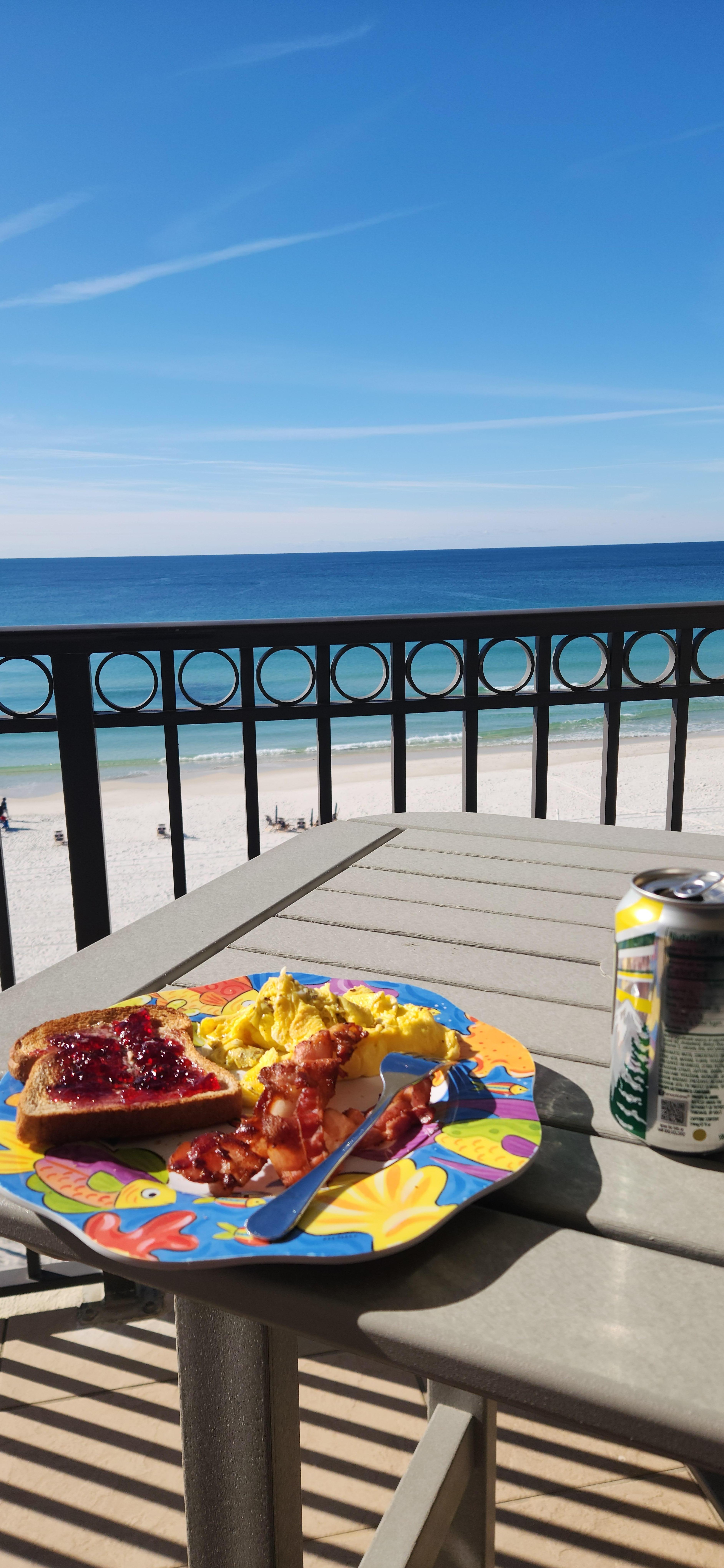 Breakfast on the balcony