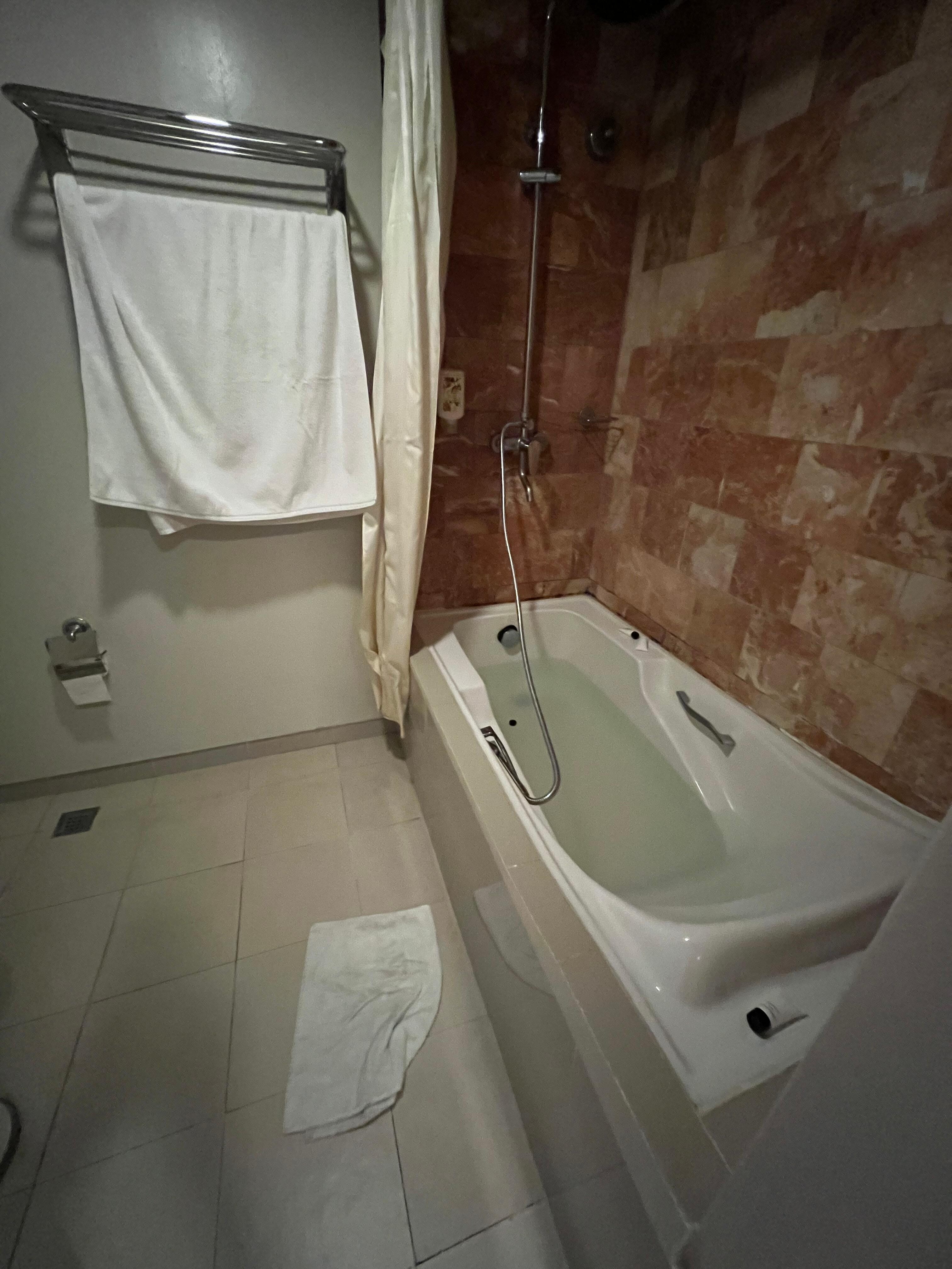 Terrible water drain problem in hotel room A74