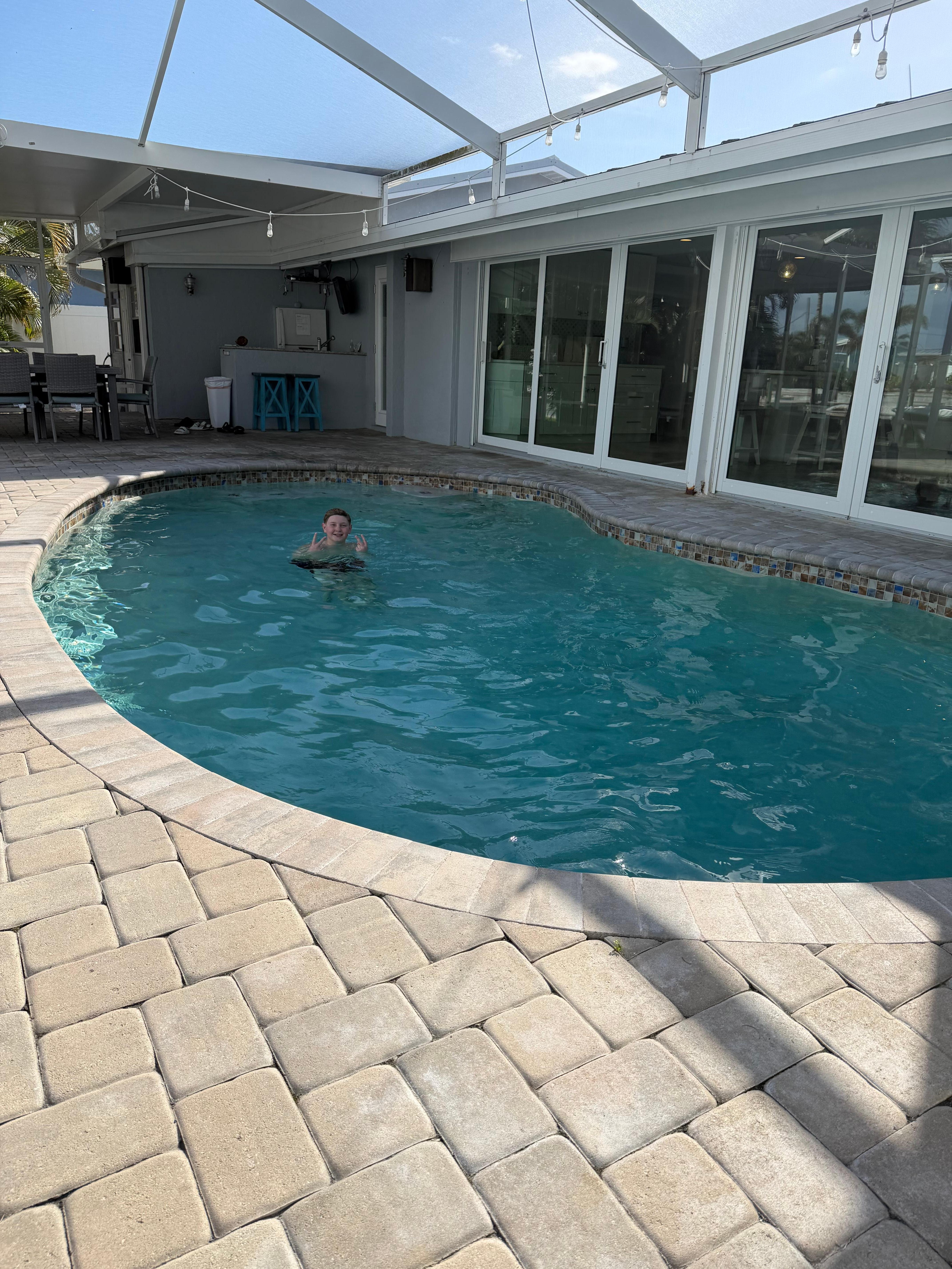 Pool was a great temperature! 