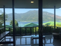 View from guest room with lovely terrace