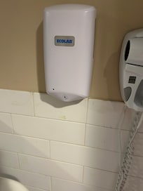 dirty walls in the washrooms