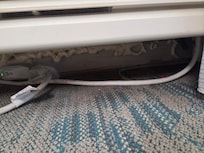 Underneath the AC unit was nasty.