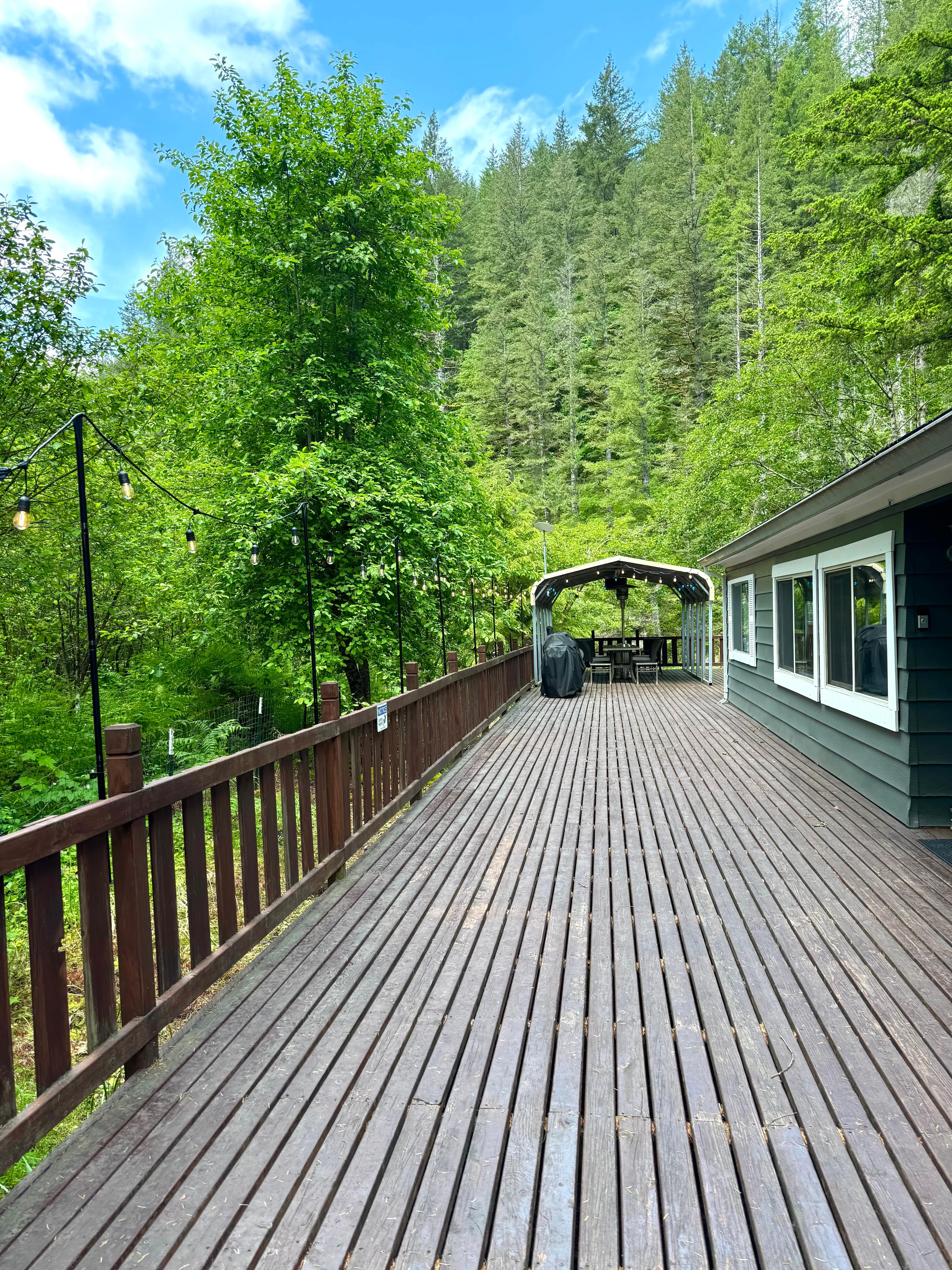 Looking toward covered end