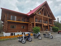 The lodge. There are also numerous cabins available.