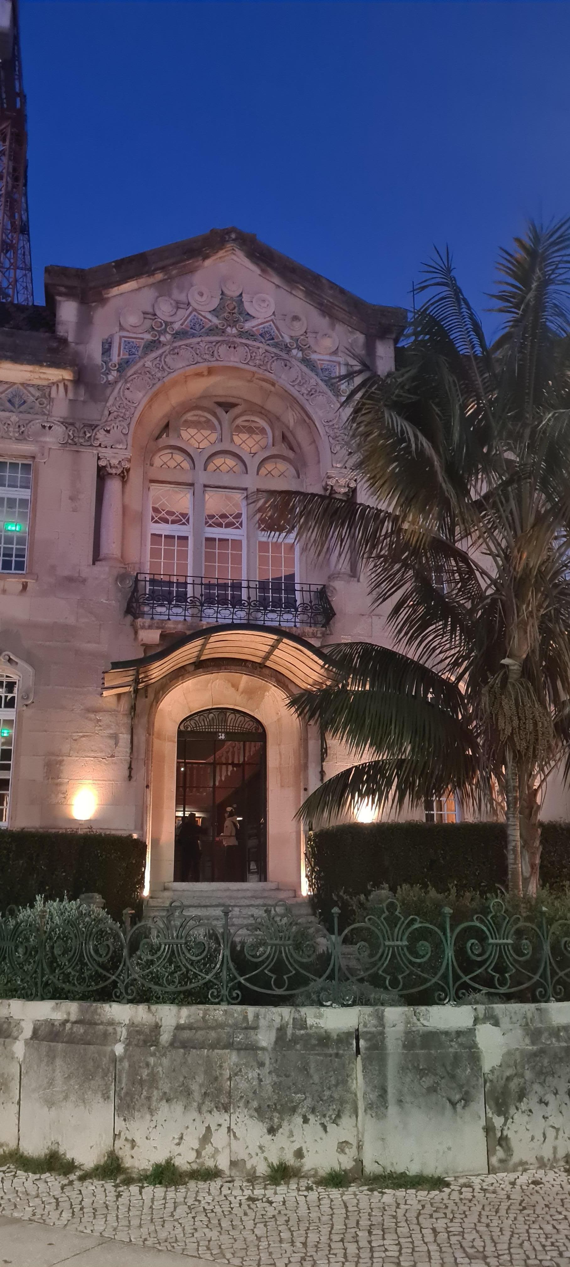 Outside the front of the hotel