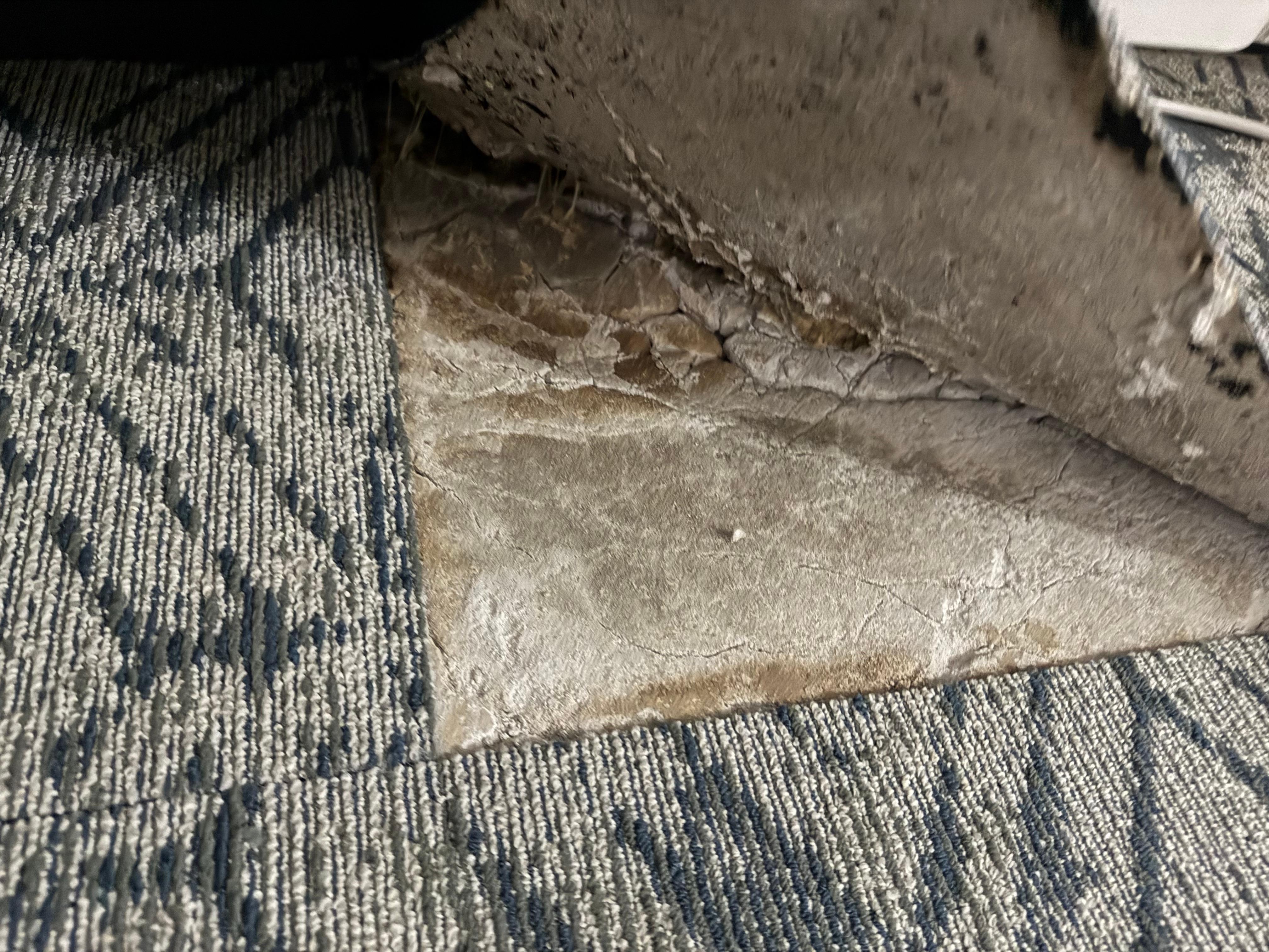 Soft spot in the floor. Concert very soft. 