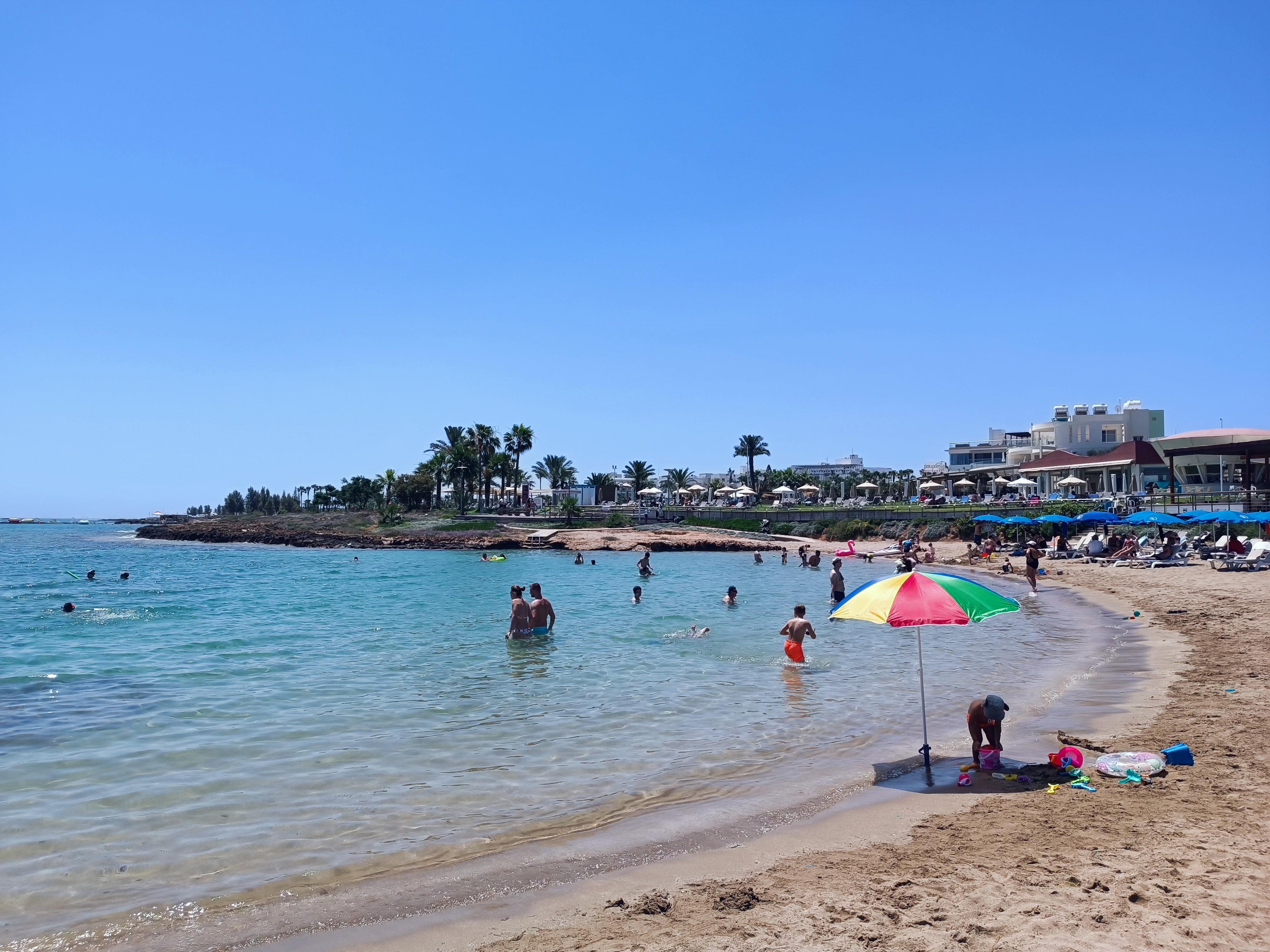 Beach in front of the hotel