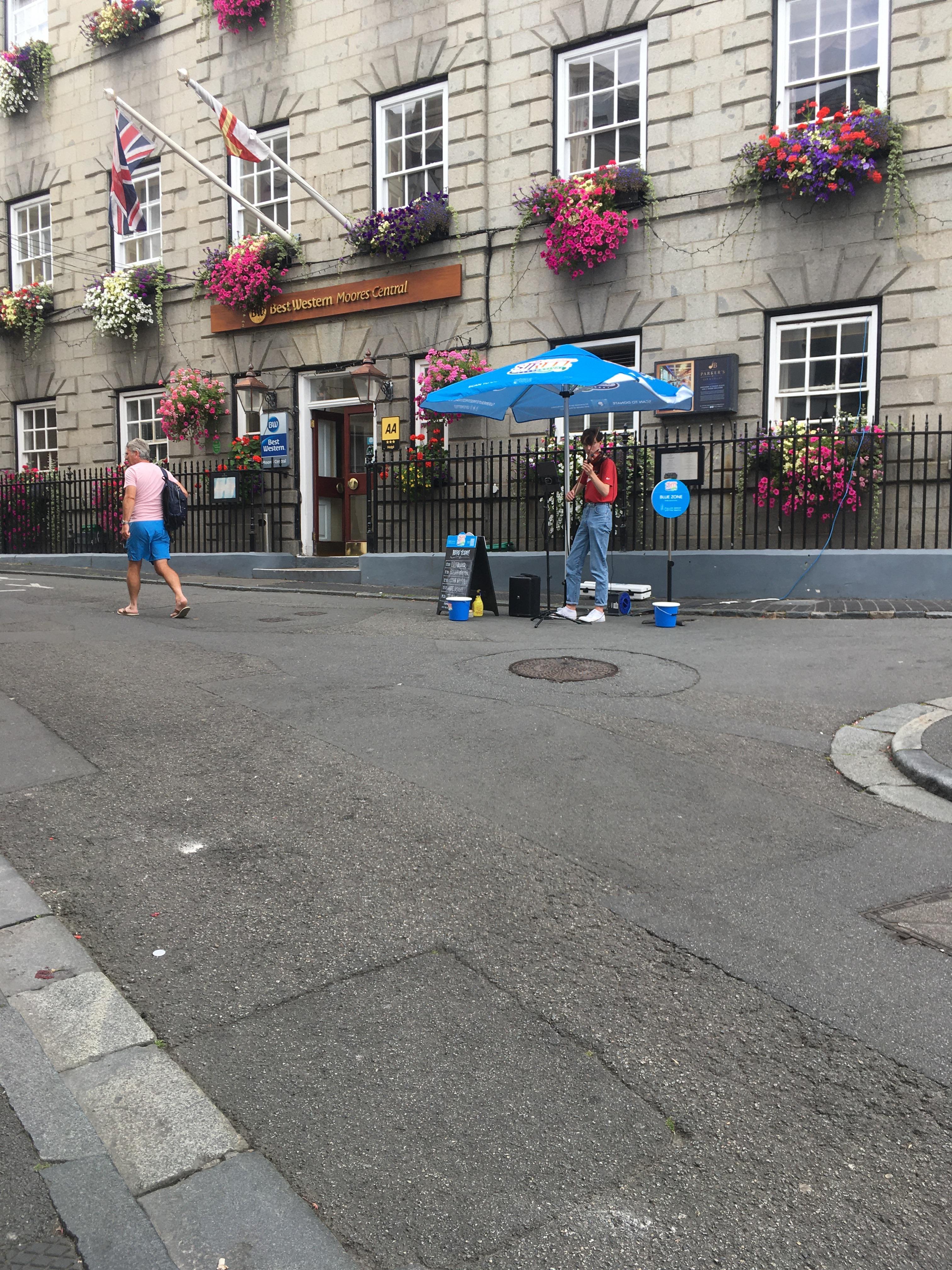 Front of hotel during Guernsey Streets festival