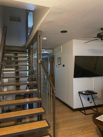 Two story Condo… bedrooms upstairs with one full bath on each level.