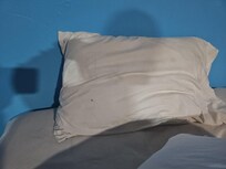 Stains on pillow