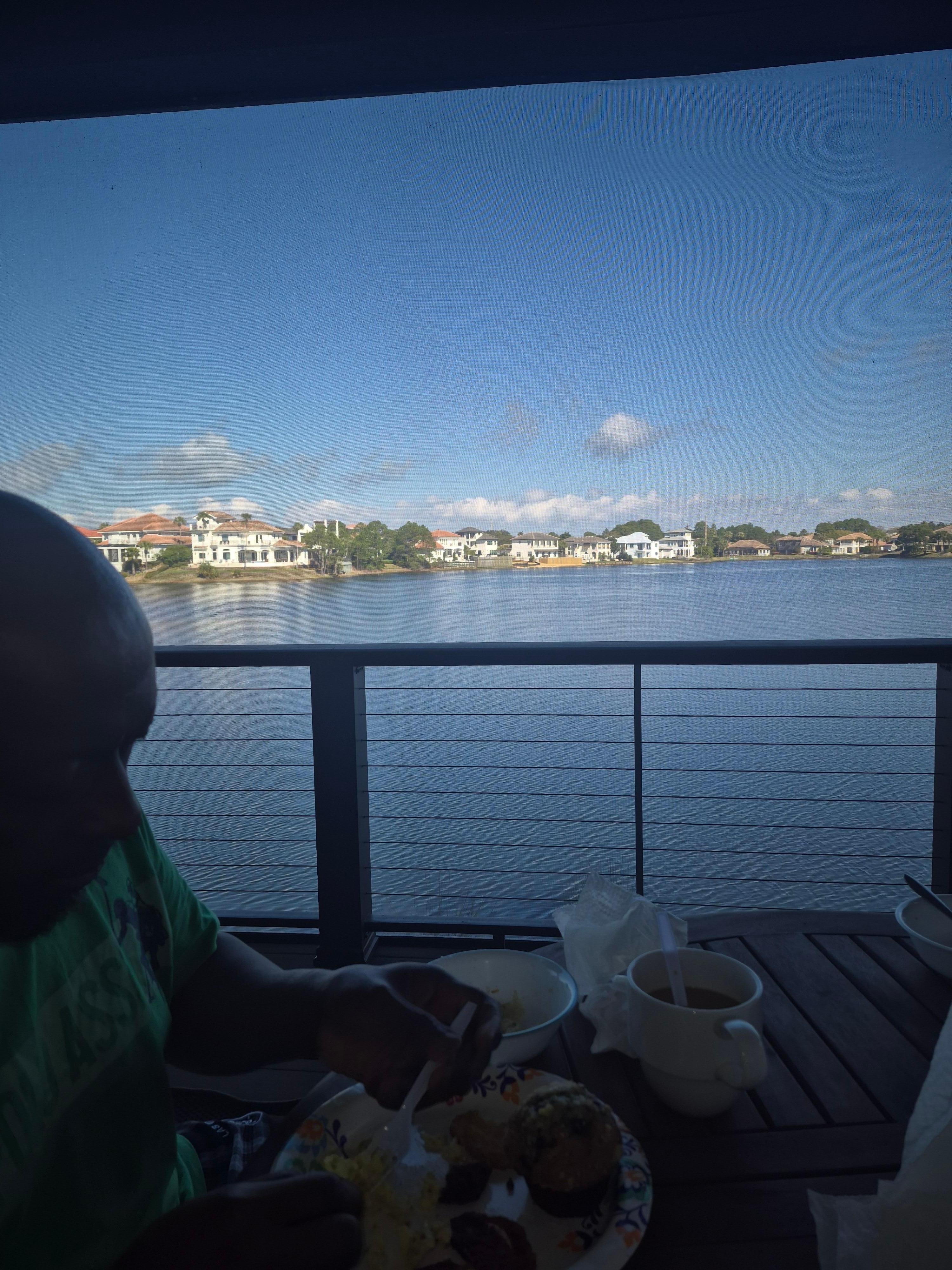 Morning coffee on the balcony