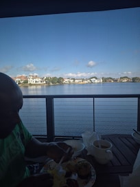 Morning coffee on the balcony