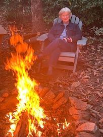 Enjoying the fire pit.