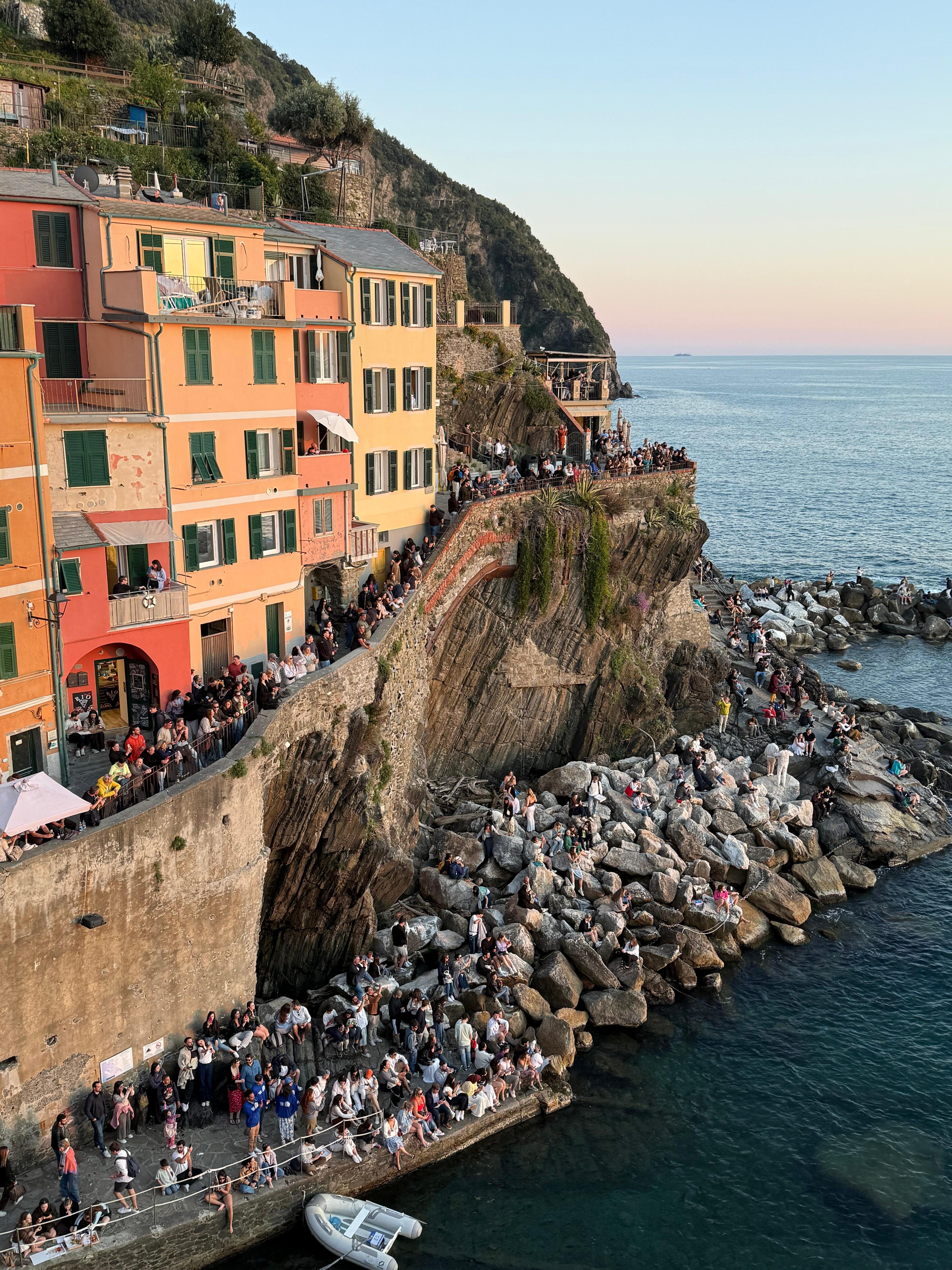 View from terrace into the harbour
