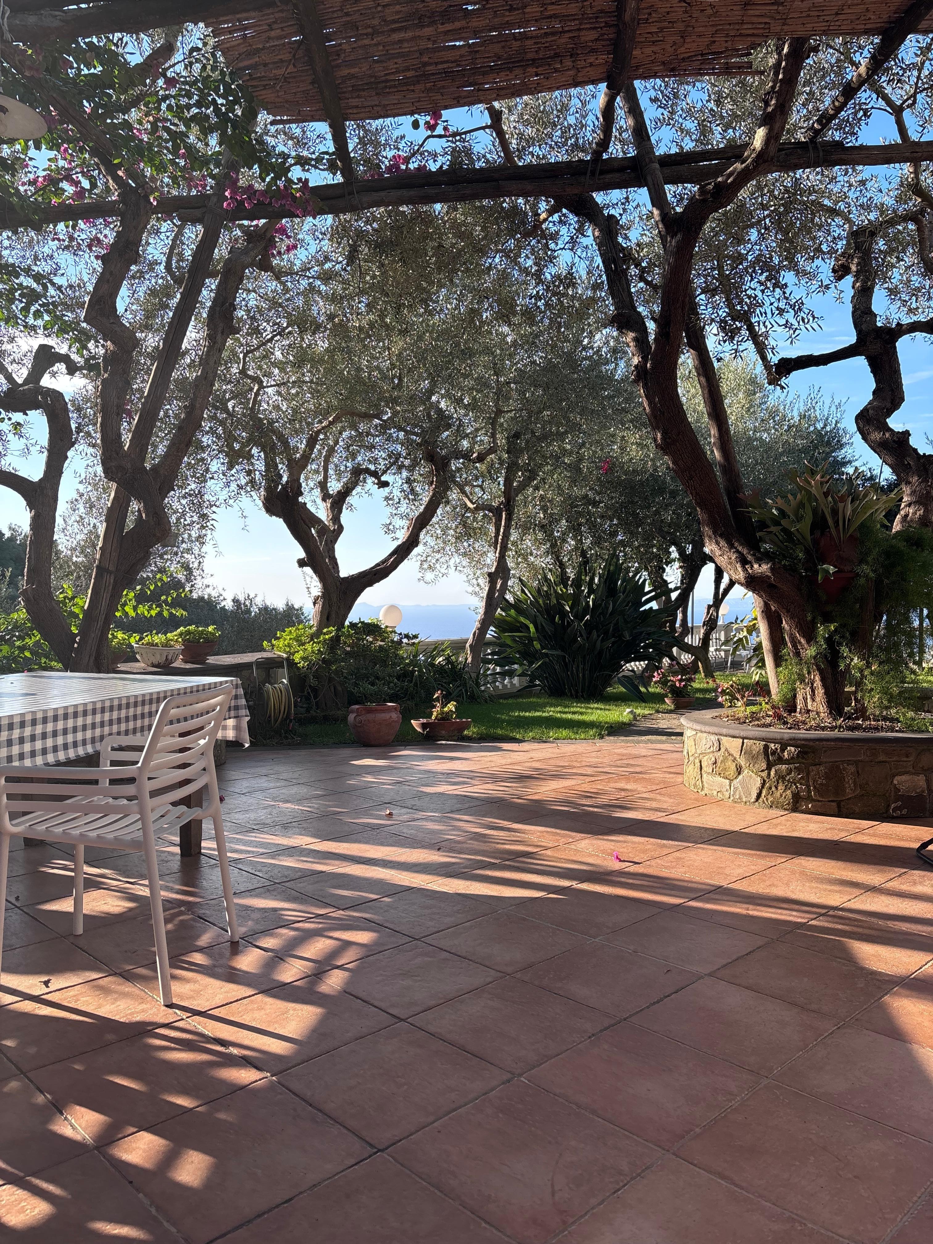 The terrace at the Villa 