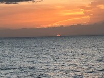 Sunset view from pool deck
