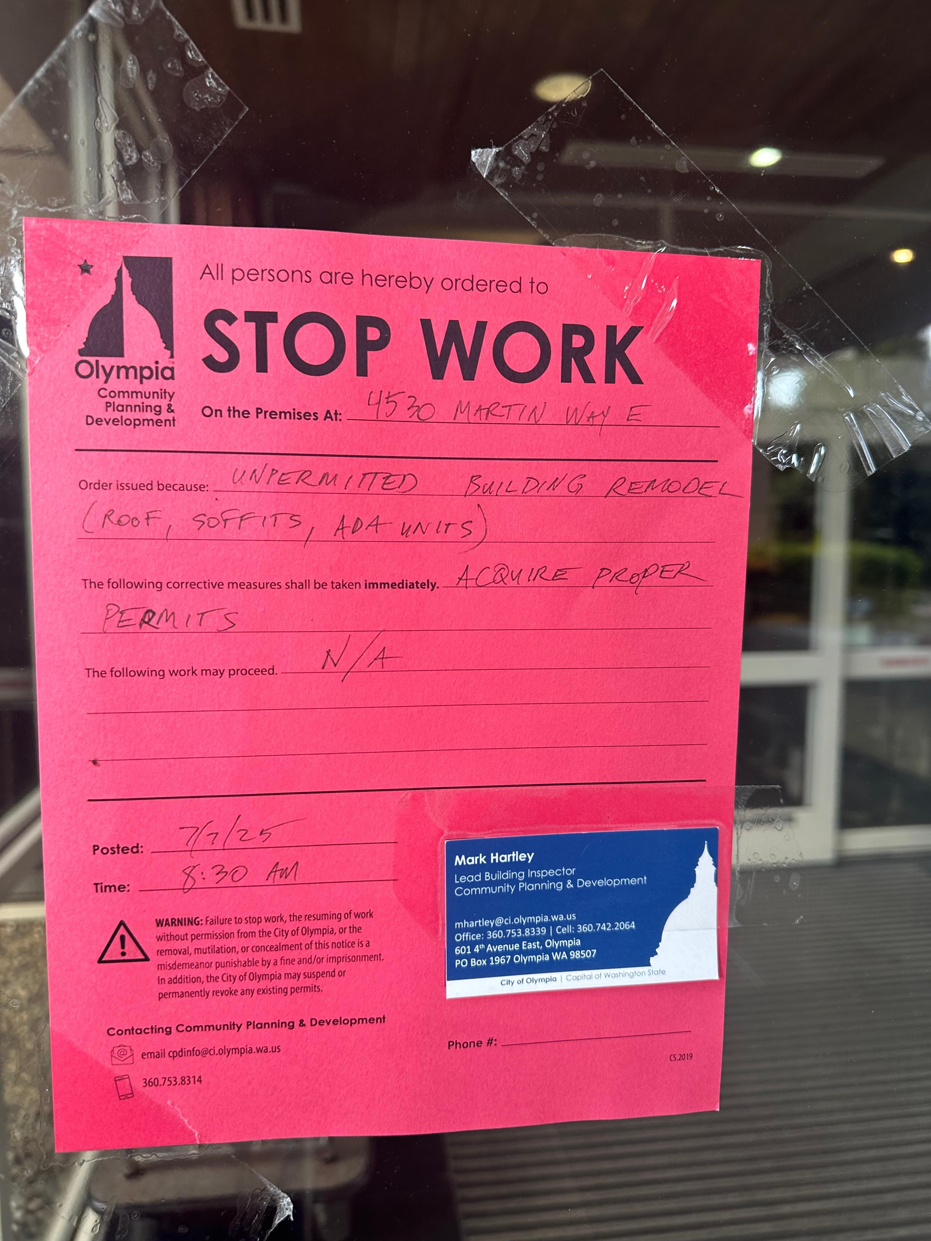 Unpermitted constuction