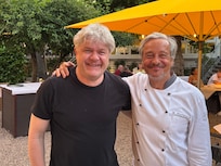 With Werner Baumgartner, owner and chef of this amazing restaurant.
