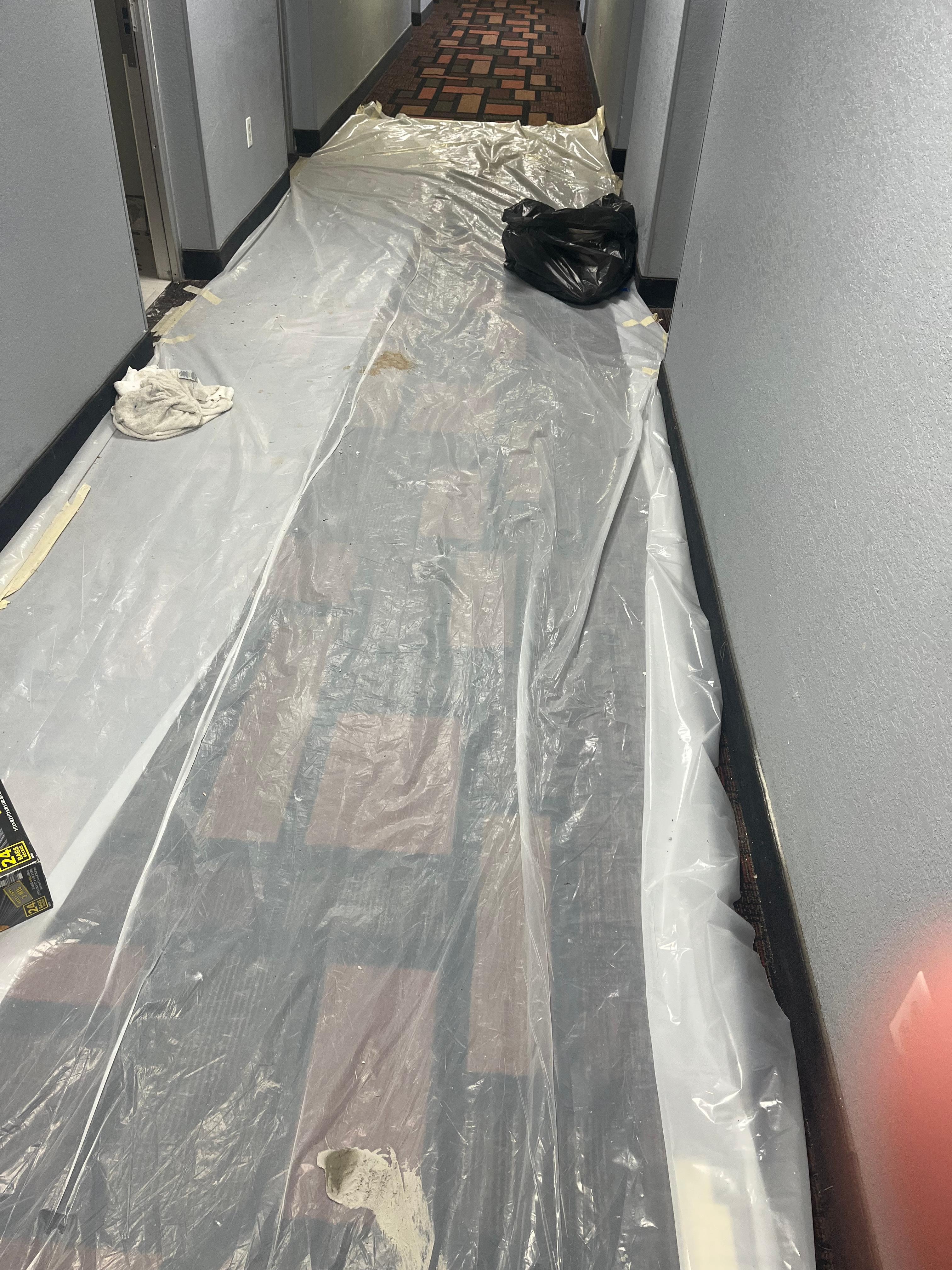 Construction in the hallway