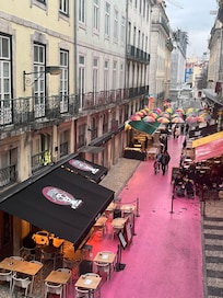 Pink street in Lisboa