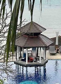 Pool bar, staffed sometimes but only to monitor towels. No service