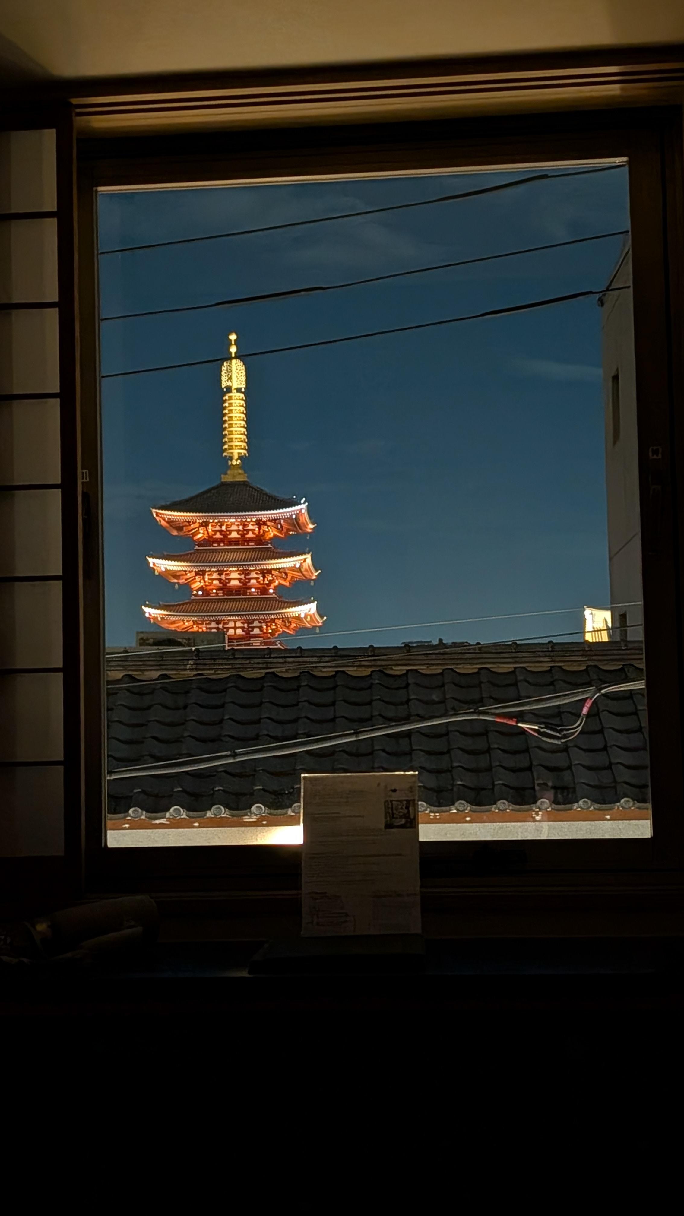 The night view from our room.